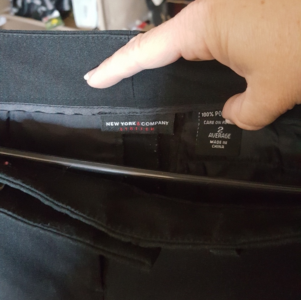 New York and Company Size 2 Black Slacks - Picture 4 of 4